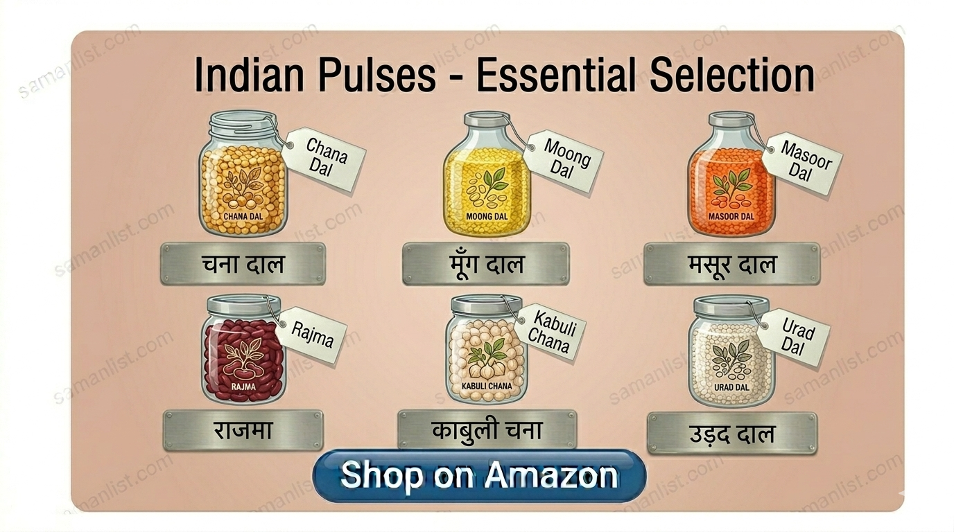 दाल (Daal) Saman List दाल (Daal) saman list items